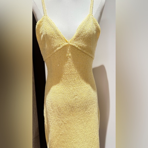 Asta Resort Delilah Mini Dress - Butter Yellow Sequin - Picture 9 of 13